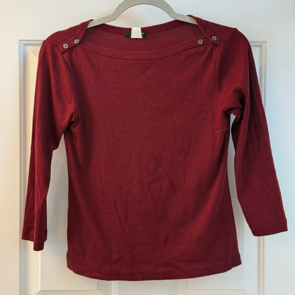J. Crew Red Tunic with 3/4 Sleeves